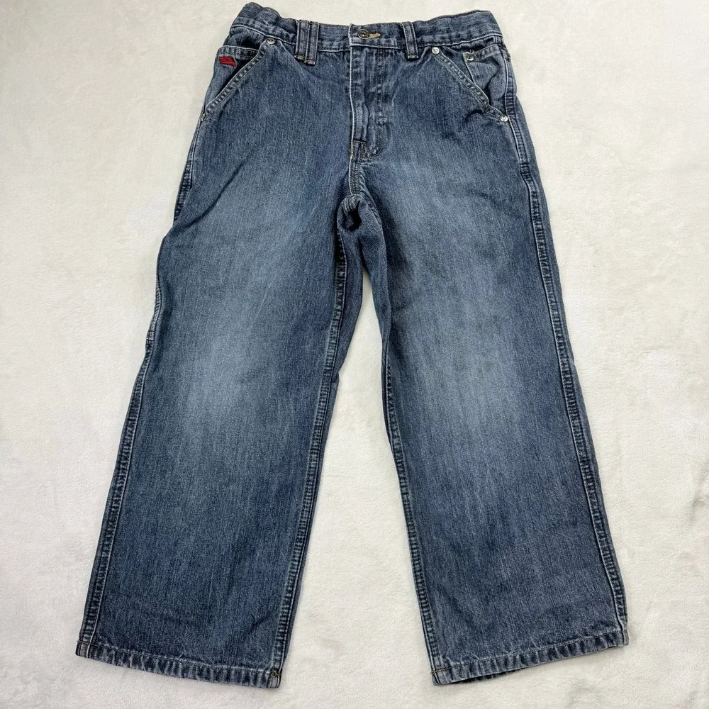 Tony Hawk Boys Carpenter Jeans Size 8 Blue Denim Relaxed Straight Leg Skate Pant